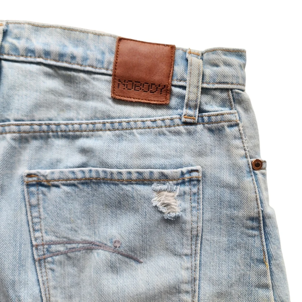 Nobody Denim skirt mini Piper distressed faded light blue size 12 - Picture 6 of 6